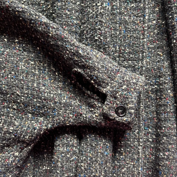 Capri Union Made Wool Tweed Jacket with Fur Scarf – Multicolor Vintage Luxury - Picture 3 of 16